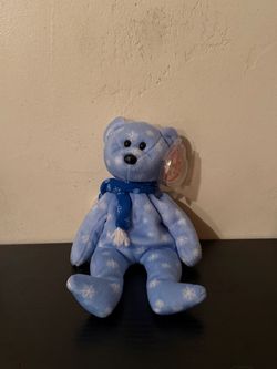 Ty Beanie Baby Blue Snowflake Bear