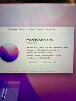 13in 2019 MacBook Pro