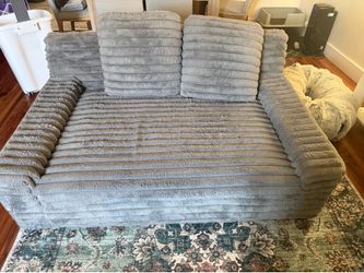 Couch and storage ottoman