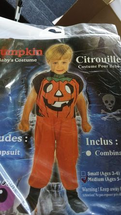 New Pumpkin costume Size 5-6