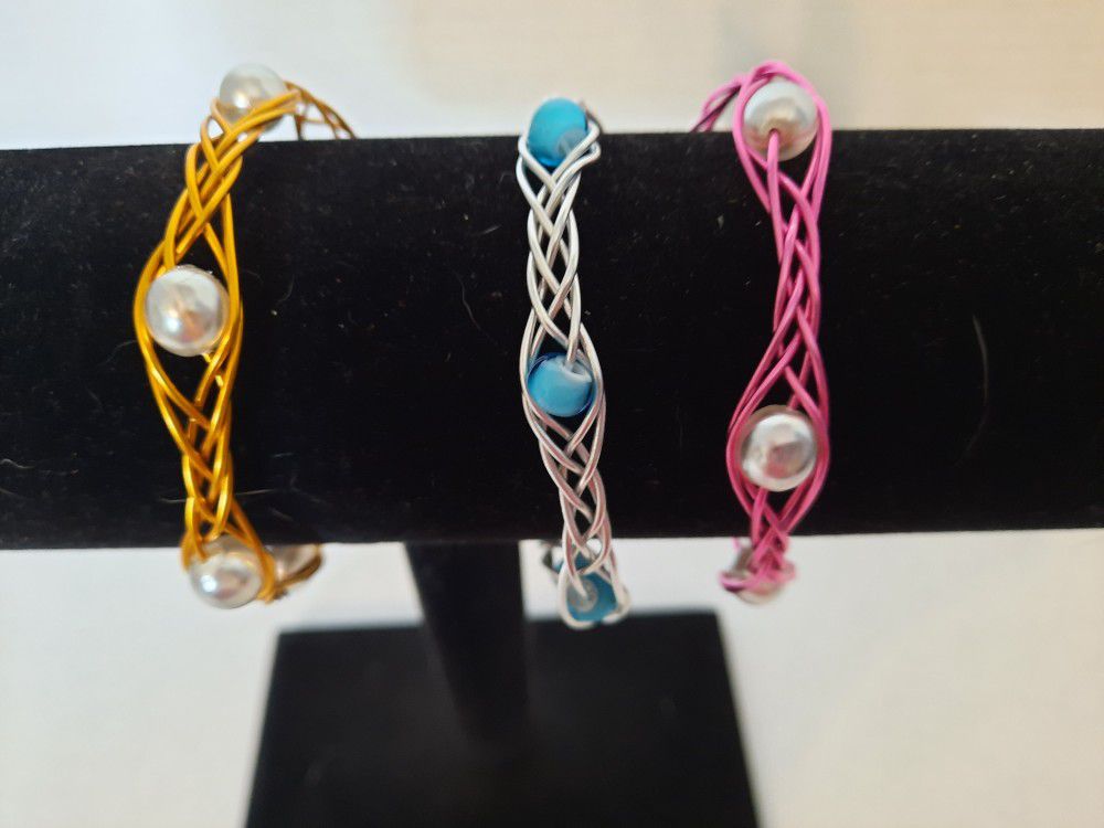 Celtic inspired woven bracelets 