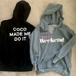 2 GREAT WOMENS HOODIES, small CHEAP!! 