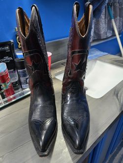 Loblan Leather Cowboy Boots
