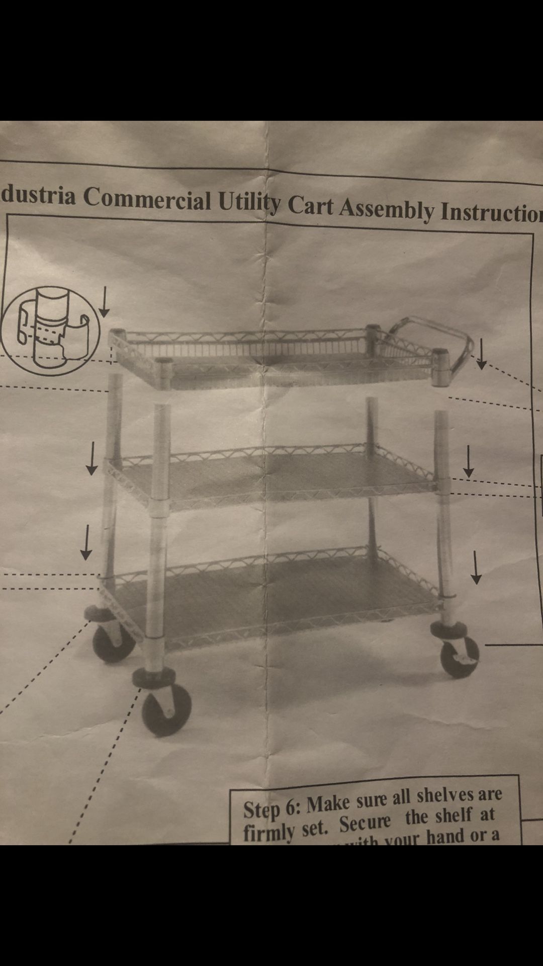 Modern/Industrial 3-Shelf Bar/Utility Cart, Chrome, On Wheels 