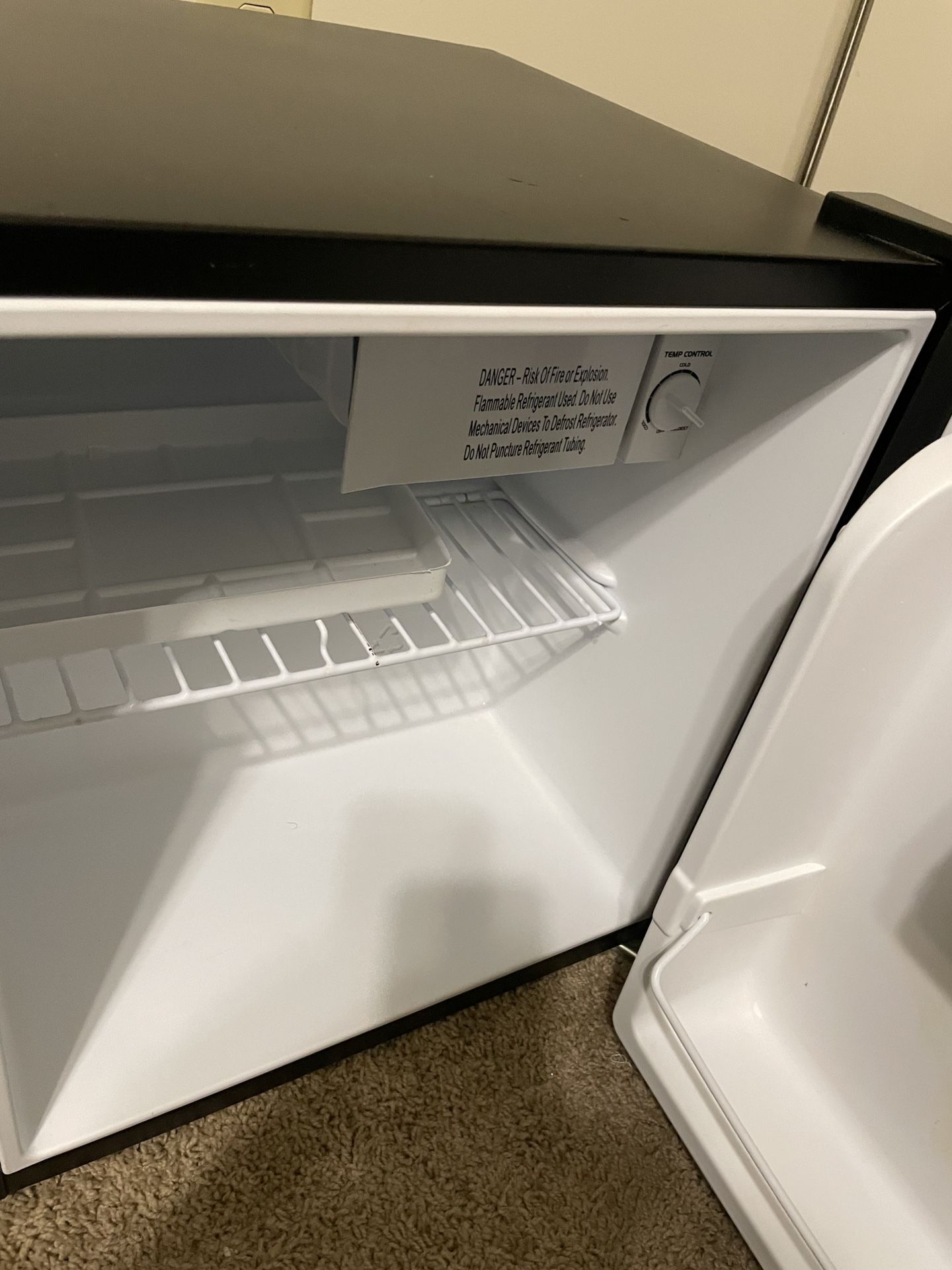 small black refrigerator