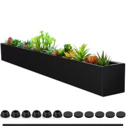 32 x 3.5 x 3.5 Inch Long Rectangular Planter Box 