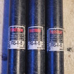 3 Bussmann FRSR15 FRS-R-15 15 Amp Fusetron 600V