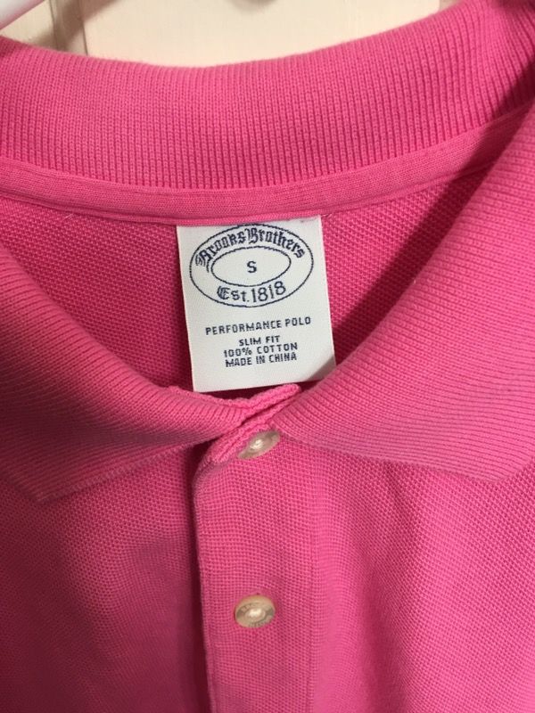 Pink Mens Brooks Brother Polo