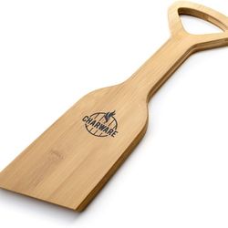 Charware Classic Grill Scraper: Premium Non-Bristle Wooden Grill Cleaner Non-Wire BBQ Brush - Premium 100% Bamboo 17" Cleaning Brush