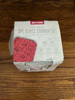 3pc glass storage container