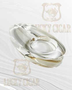 Oval Crystal Glass Cigar Ashtray – Premium Ashtray