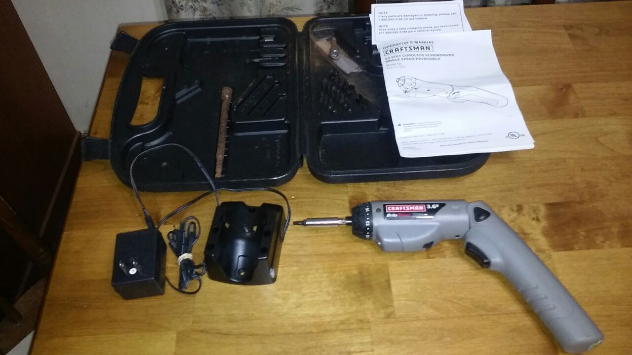 Craftsman 3.6 volt,Brite driver model number 315. 111373