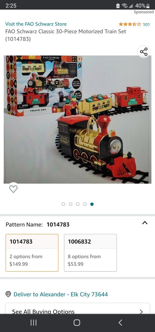 FAO Schwarz Classic 30-Piece Motorized Train Set (1014783). Brand New.