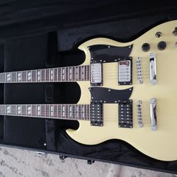 Double Neck SG Firefly Guitar W/Hardcase