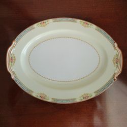Vintage Noritake Nippon Toki Kaisha 14" Oval China Platter 