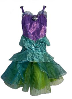 Girls The Little Mermaid Costume Dress Size 4T
