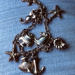 Sterling Silver Bracelet See Life Charms 