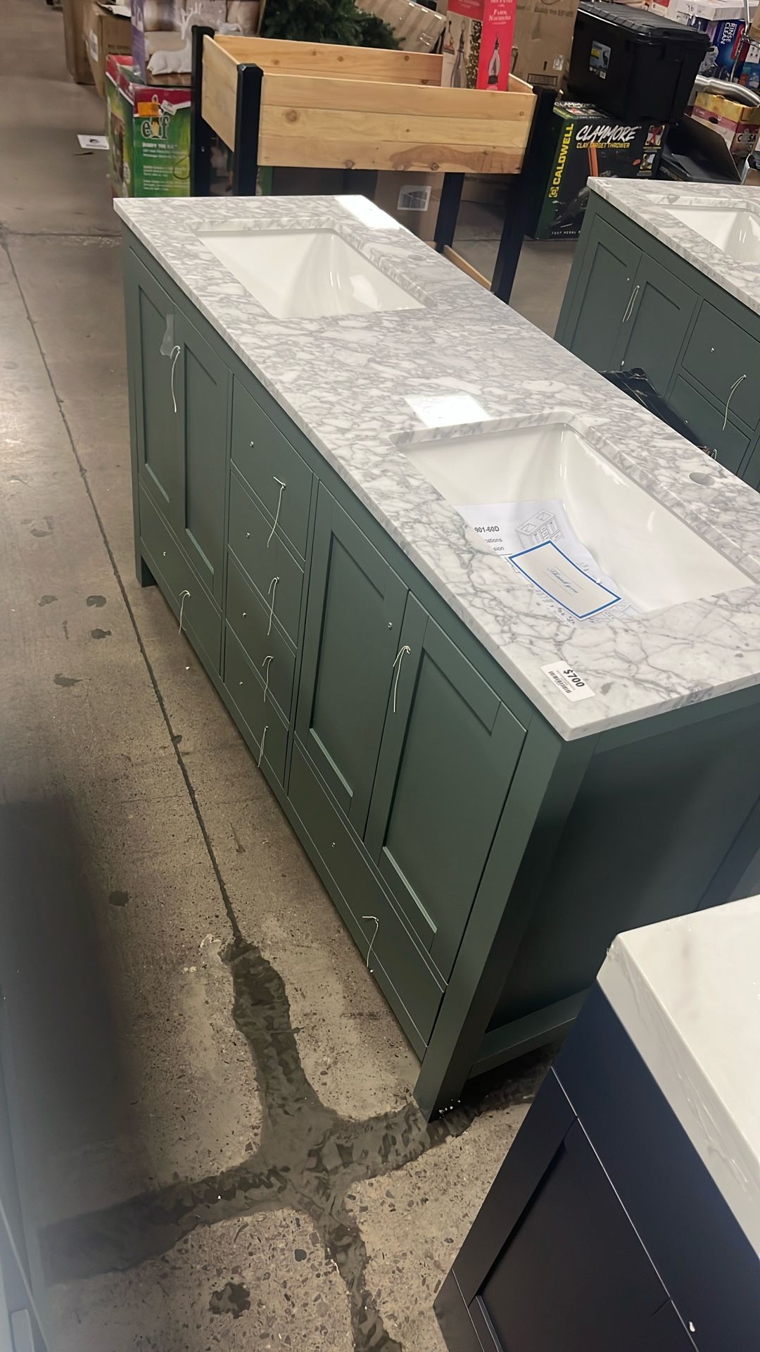 Anvay 60” Double Sink Freestanding Bathroom Vanity With Top