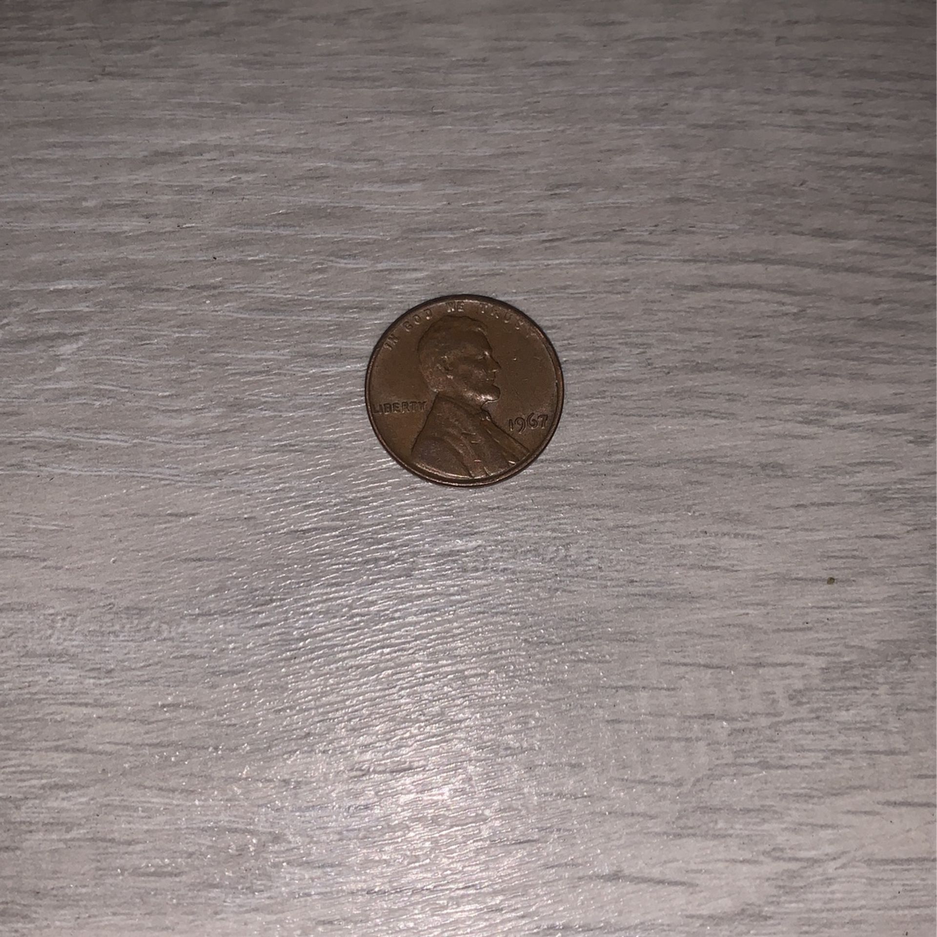 Mint 1967 penny 