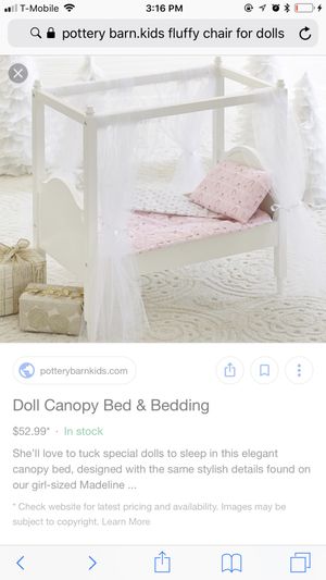 Pottery Barn Kids Canopy Bed For American Girl Doll For Sale In