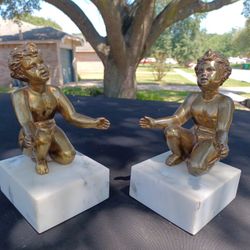 Vintage Brass Bookends