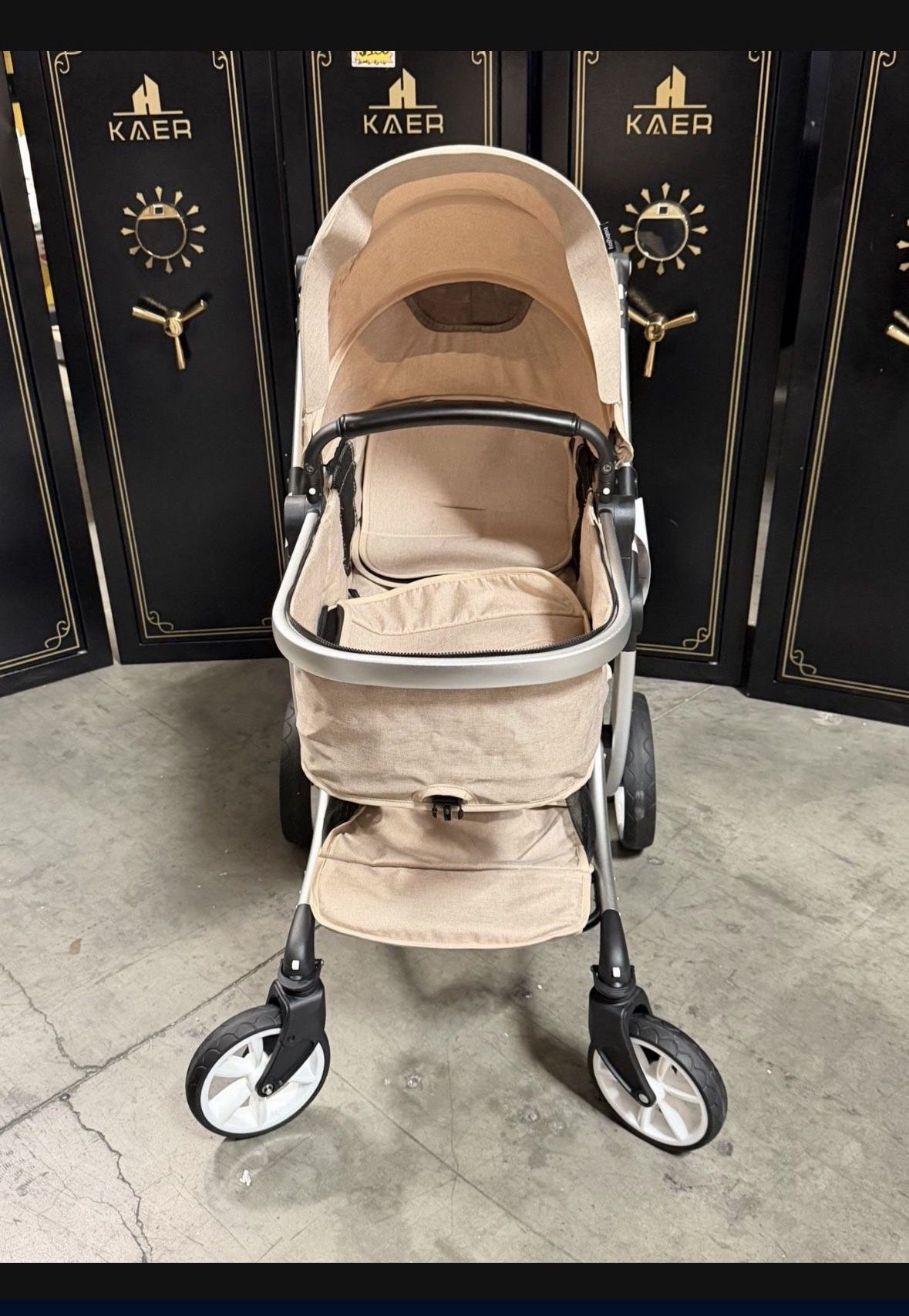 New 2-in-1 High Landscape Baby Stroller, Reversible Bassinet Reclining