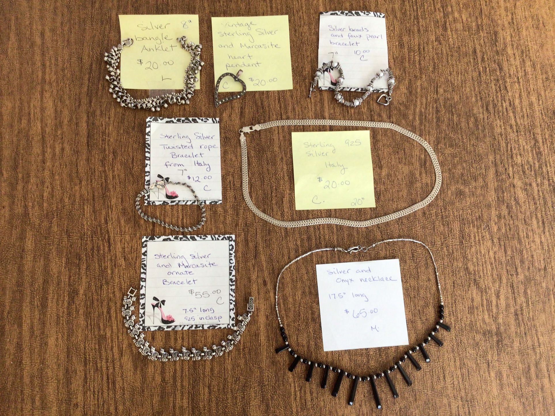 Silver Jewelry - Necklace , Bracelet , Anklet , Pendent - $10-$65 Each