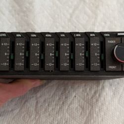 AMP-785 By Audiovox 7 Band Equalizer/Amplifier. Has High-Lo, Left, Right, Fader, Front, Rear, By Pass. East Or West
