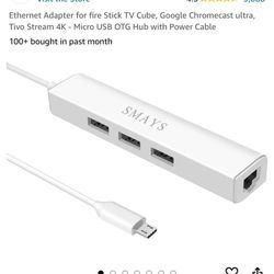 Ethernet Adapter For Firestick Tv Cube