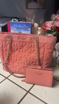 Kate Spade Quilted Tote Bag and Wallet Set
