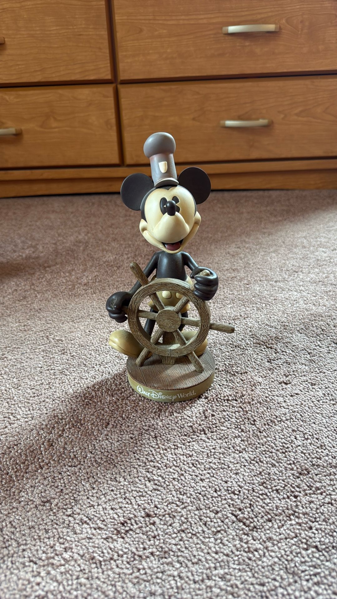 Bobble Head, Mickey Mouse Steamboat Willie Figurine Statue
