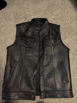 Leather Club Cut Vest