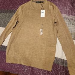 Michael Kors Extrafine Merino Wool Crewneck Sweater Breathable Lightweight Mens Size Small NEW 