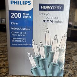 New with Box - Heavy Duty Clear Indoor/Outdoor Christmas Lights