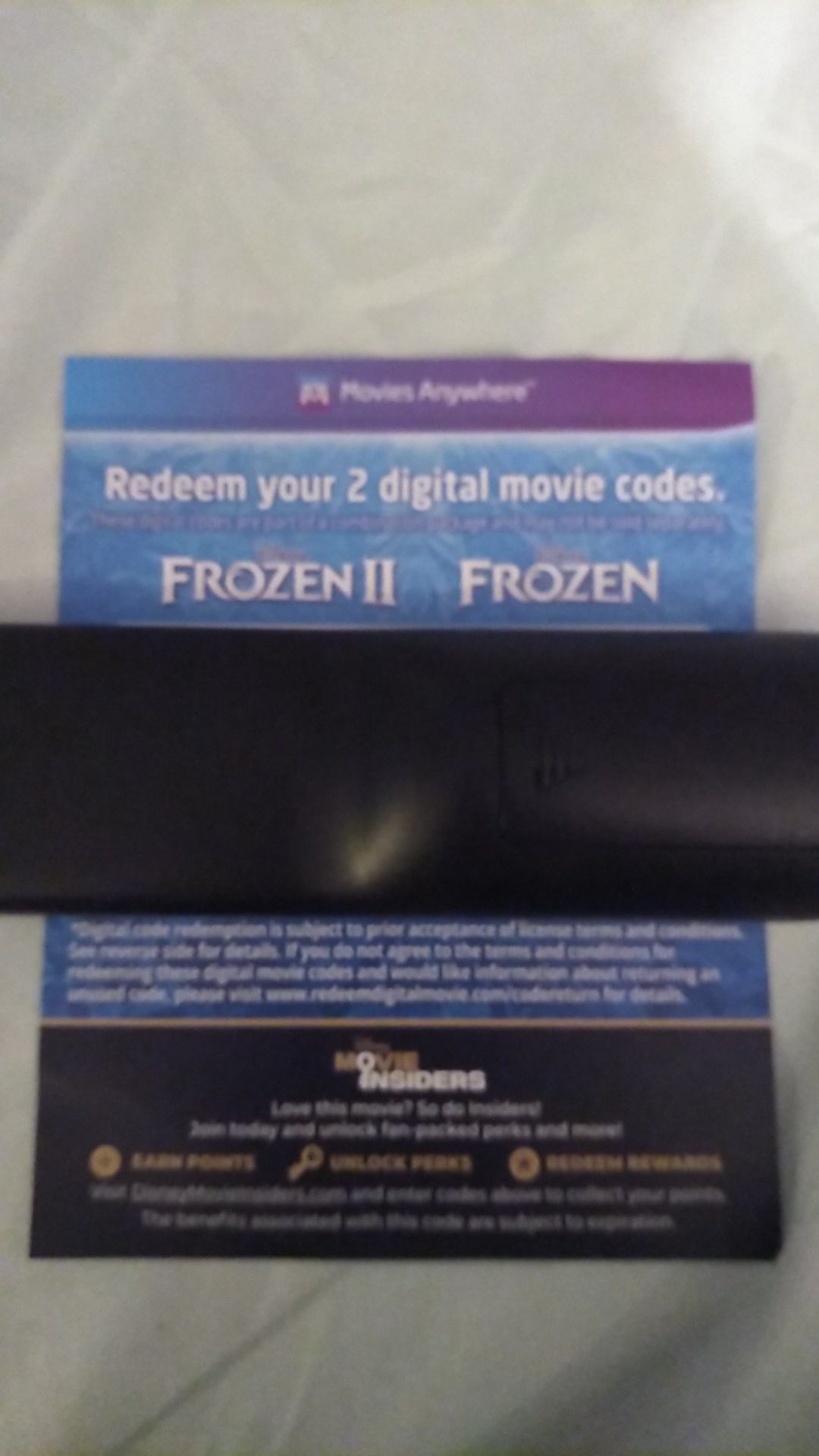 Frozen and Frozen 2 Blu Ray digital codes