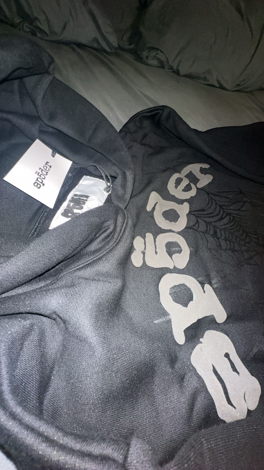 Sp5der Phantom Black Hoodie