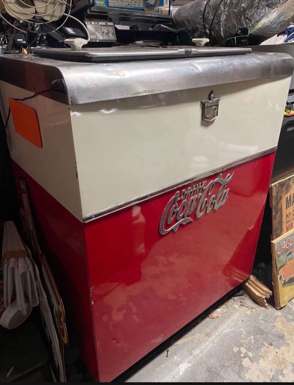Antique Coca Cola Electric Cooler ! Rare Model!