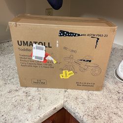 Umatoll toddler balance bike -white 2 to 5yrs old