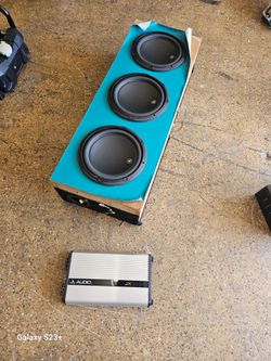 Jl audio v3 speakers 10" and amp