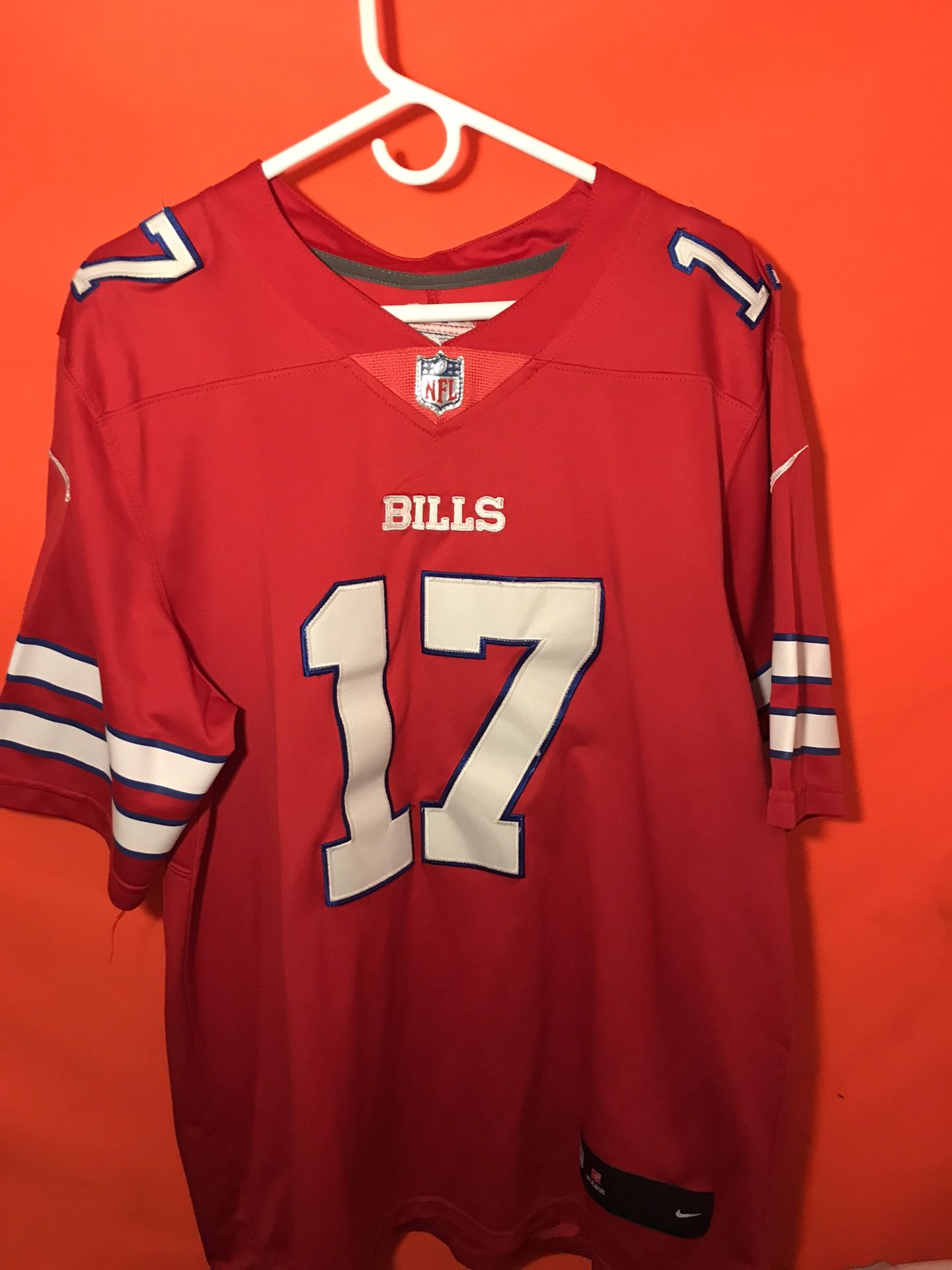 Josh Allen Red large NFL Stitched Jersey. Good condition Less