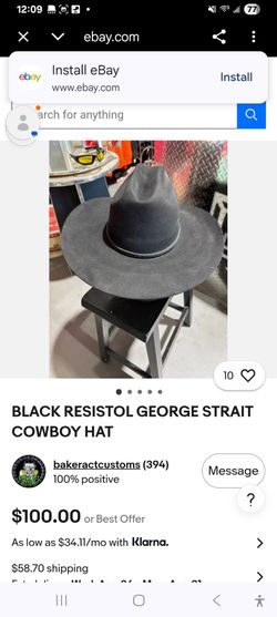 Resistol George Strait Black Cowboy Hat