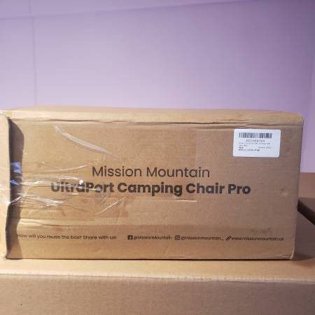 MISSION MOUNTAIN UltraPort Portable Camping Chair, Lightweight Foldable Chair, Ultralight Backpacking Chair for Outdoor Camp, Hiking, Travel, Beach, a