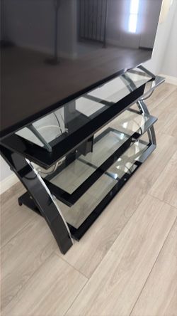 Glass tv stand