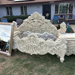 Homey Design Nightstands and Mirror 