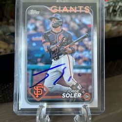 Jorge Soler Topps Autograph Card
