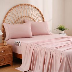 Pink Twin Sheet Set