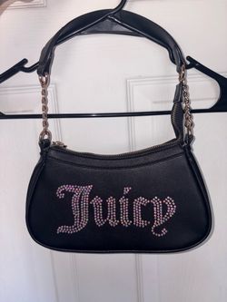 Juicy Couture Black Rhinestone Shoulder Bag