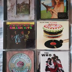 Rock Classic Cds (6) LED ZEPPELIN, THE WHO,JIMI HENDRIX 