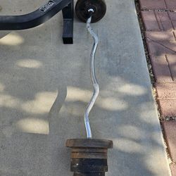 Ez Curl Bar And Weights 