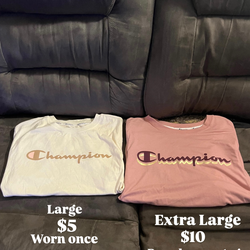 Women’s Champion Shirts Size L/XL